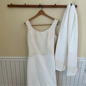 VINTAGE Oleg Cassini Wedding Gown with Scarf